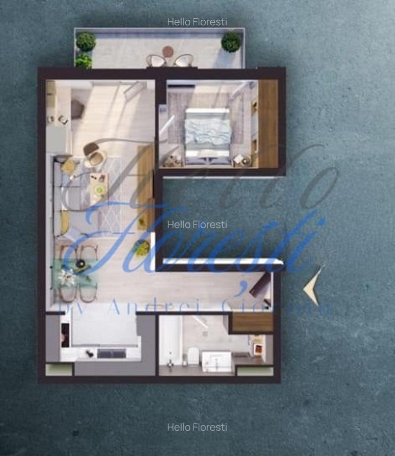Apartament 1 camera, 51mp, ansamblu Elite City, Iris, parcare inclusa - 1