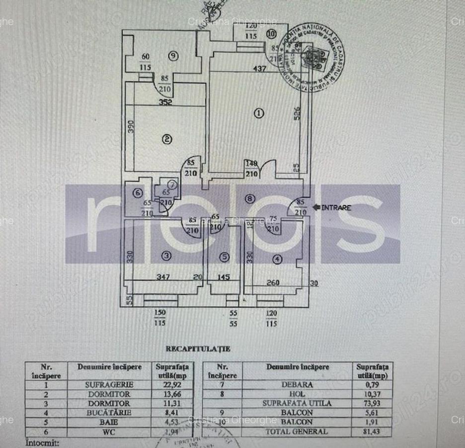 VANZARE - APARTAMENT | 3 CAMERE |  PIATA -UNIRII - 10