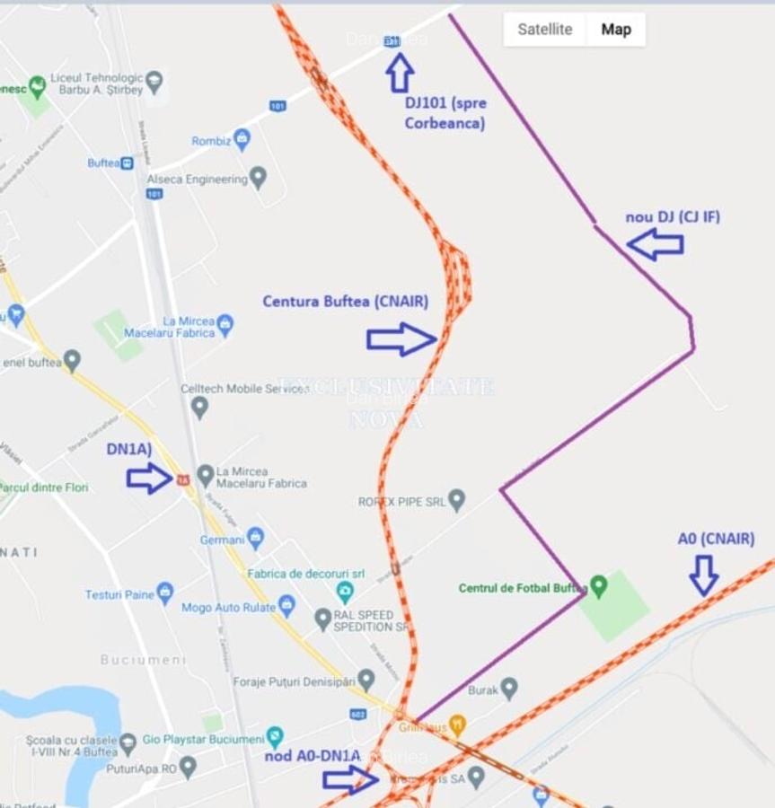 Vanzare teren Buftea TAMAS acces Autostrada A0 si Centura ocolitoare Buftea - 8