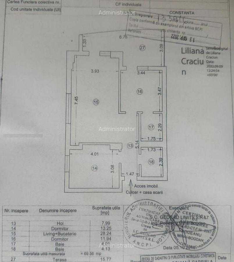 Faleza Nord apartament cu 3 camere, vedere la mare. - 8