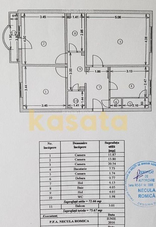 3 camere I Sebastian I bloc 1987 I decomandat I 76 mp - 1