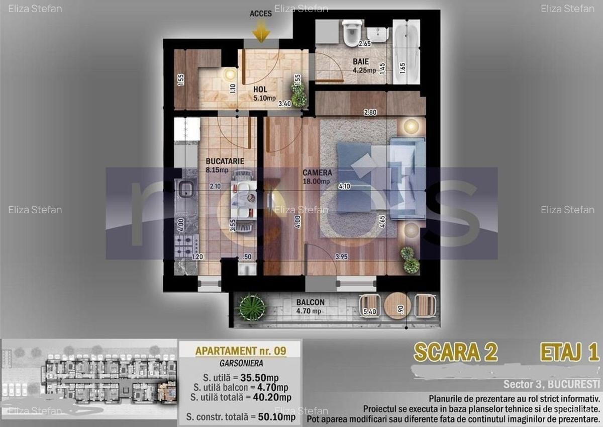 VANZARE GARSONIERA 40MP TITAN PALLADY - 5