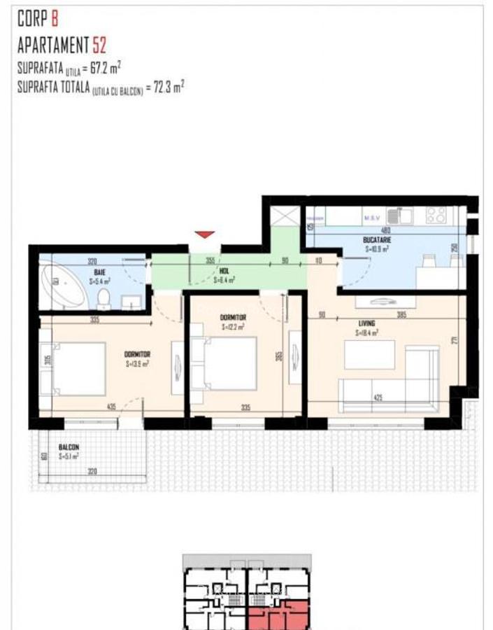 Spre vanzare apartamente de 3 camere in Bragadiru, Strada Sa - 3