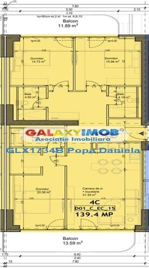 Apartament 4 camere, 139 mp, etaj 2 in One Lake District-Gherghitei - 15