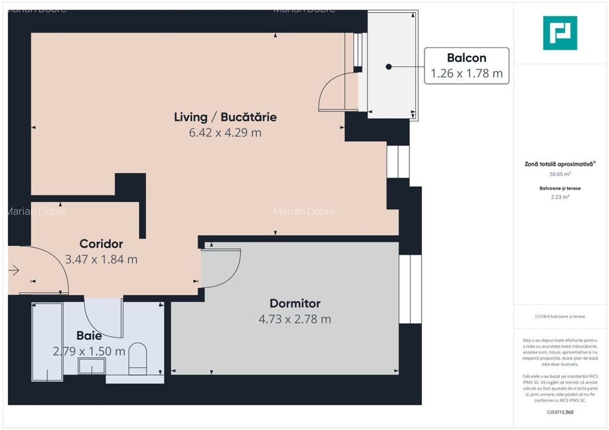 Apartament cu 2 camere decomandat în Torontalului - 9