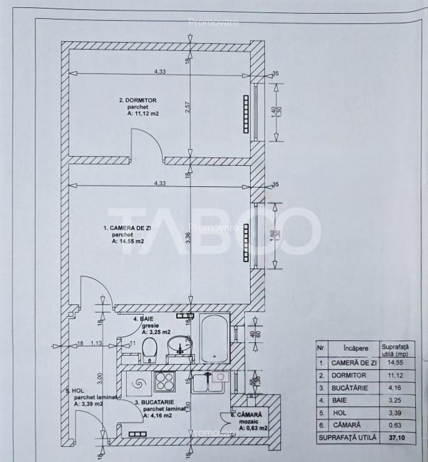 Apartament 2 camere de vanzare mobilat Mihai Viteazul Cedonia Sibiu - 14
