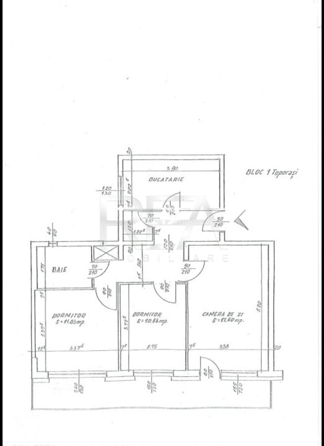 Apartament 3 Camere , Decomandat CF1 , Centrala Termica , Toporasi - 11