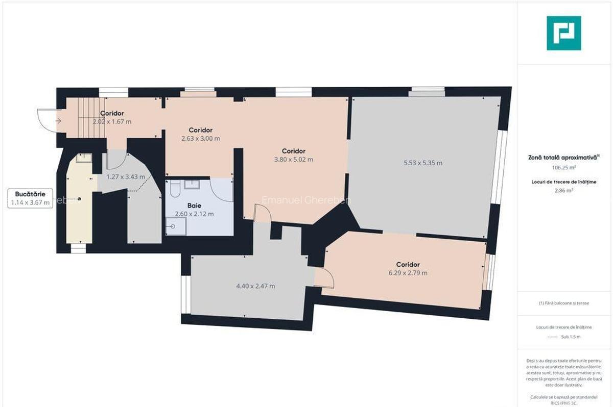 Apartament cu 3 camere, zona ultracentrala - 3