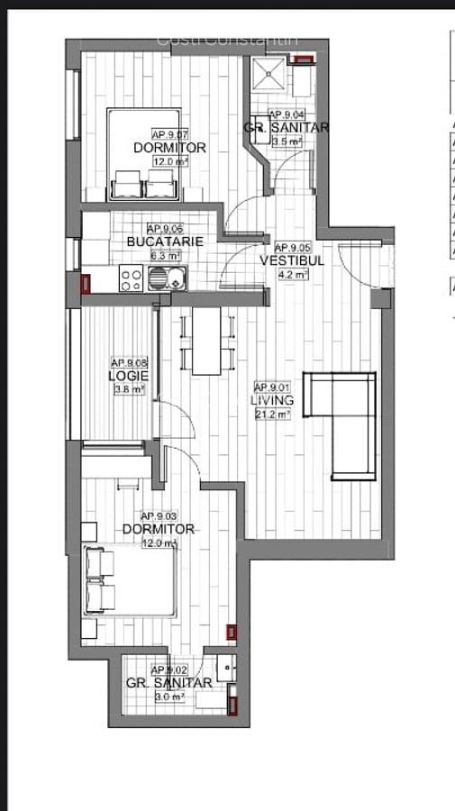 Apartament 3Camere/CentralHome178/Stefan Cel Mare/Mosilor/Eminescu/Viitorului - 2