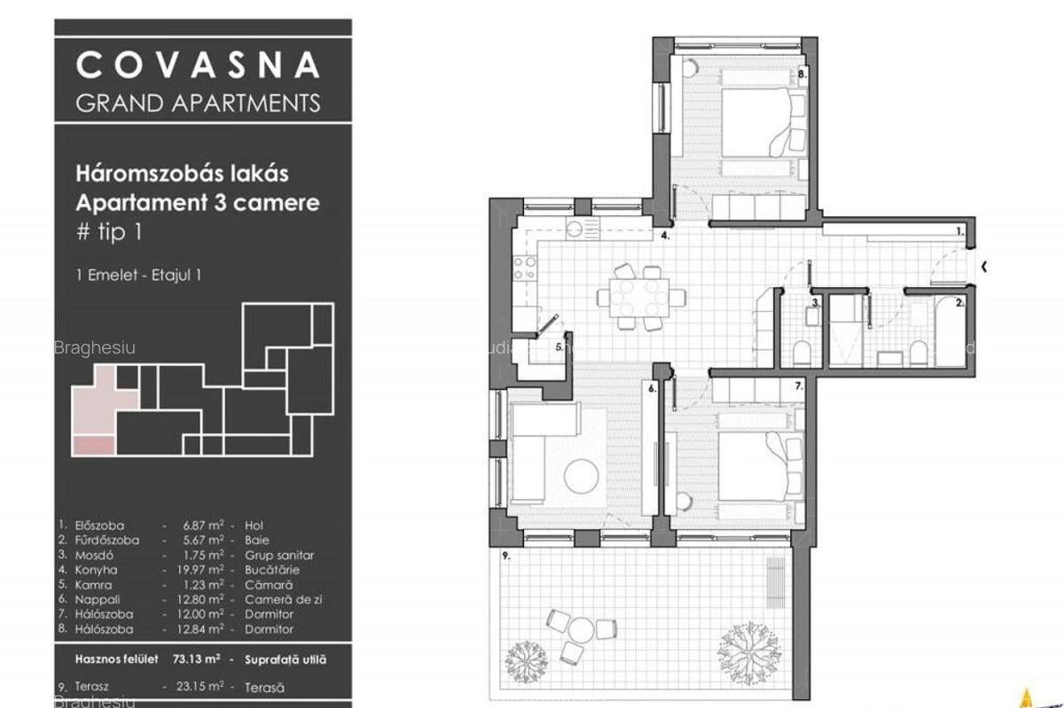 Proiect de apartamente aparthotel, Central, Covasna - 7