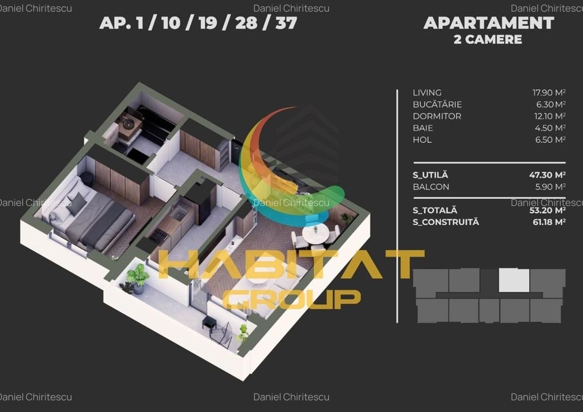 Apartament 2 Camere Sector 4 Grand Arena 53.20Mp - 2