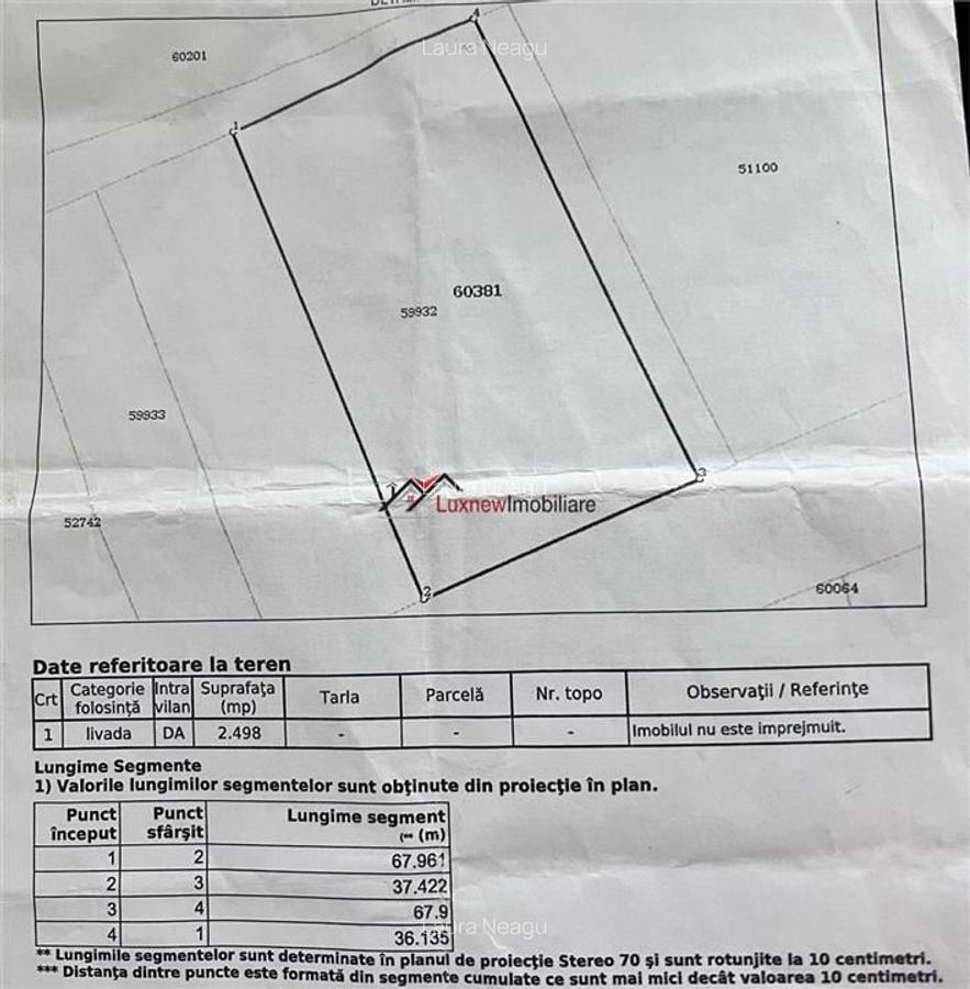 Reducere de pret! 2500 mp teren intravilan iesire Baciu pe partea cu livada la d - 5