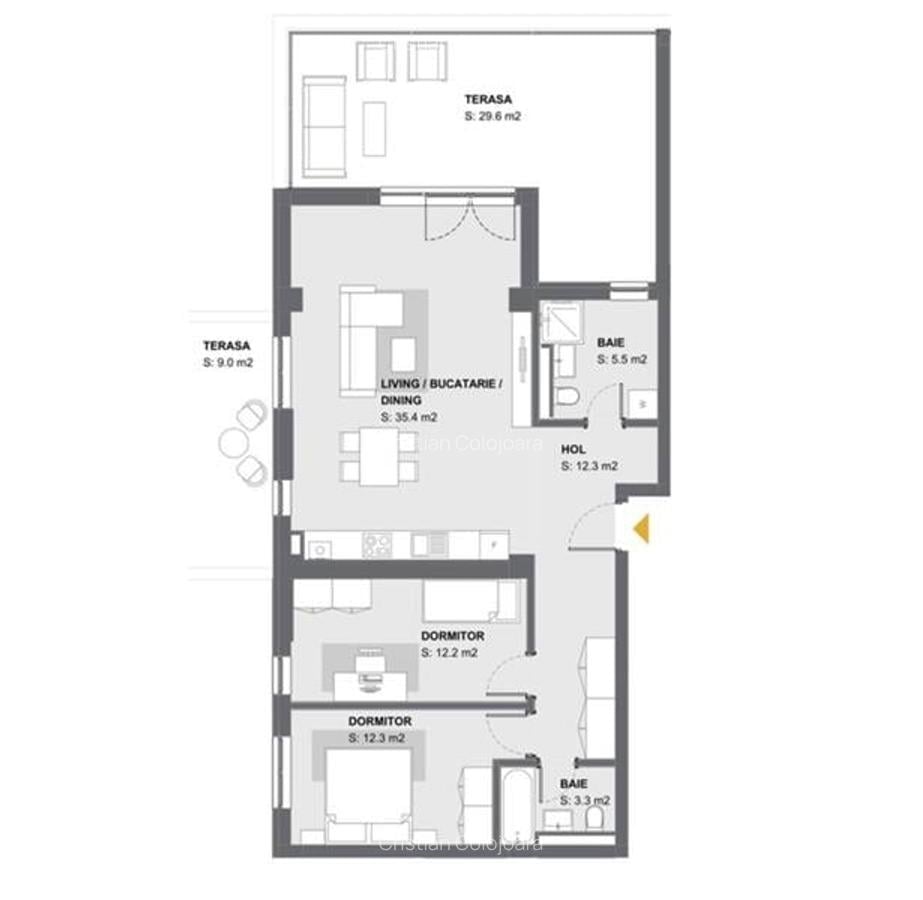 Apartament cu 3 camere în Torontalului - 2