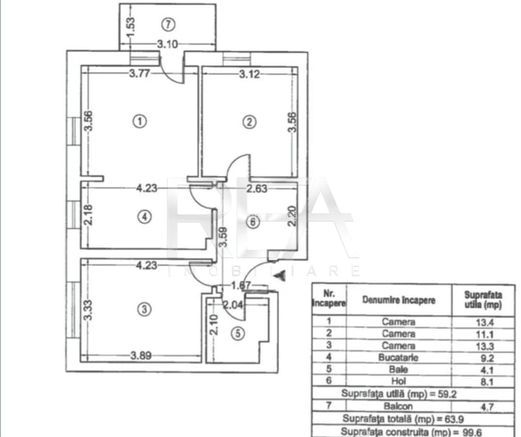 3 camere 1/11, mobilat, utilat, Exigent Plaza. - 7