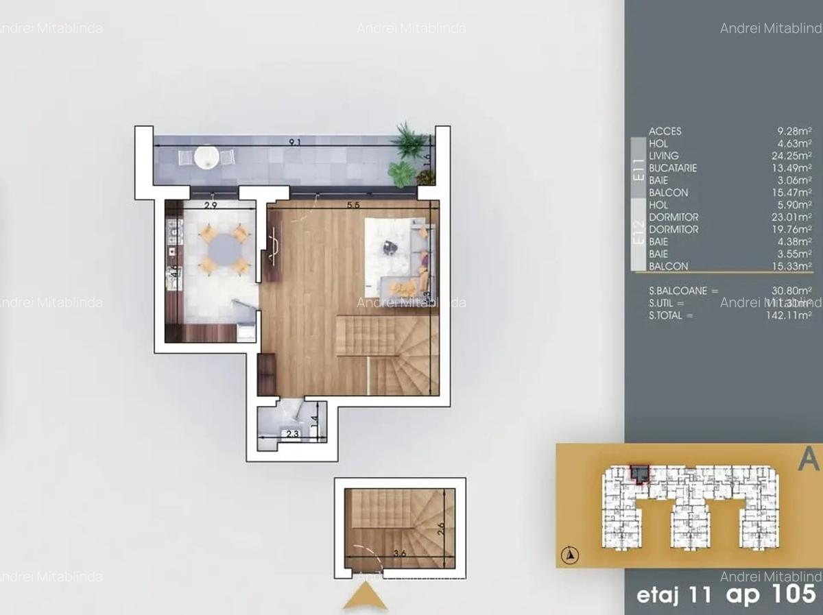 Apartament cu 3 camere decomandat în Theodor Pallady - 2