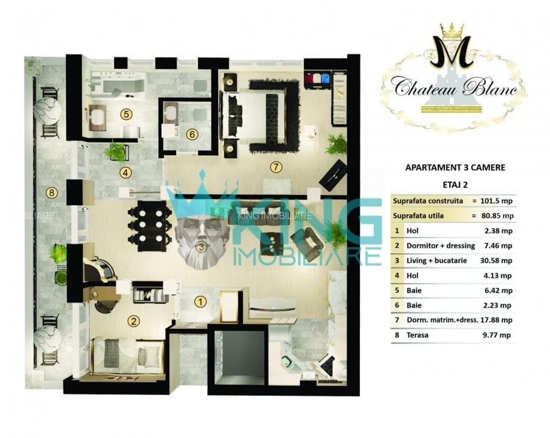 Apartament cu 2 camere decomandat în Sisești - 13