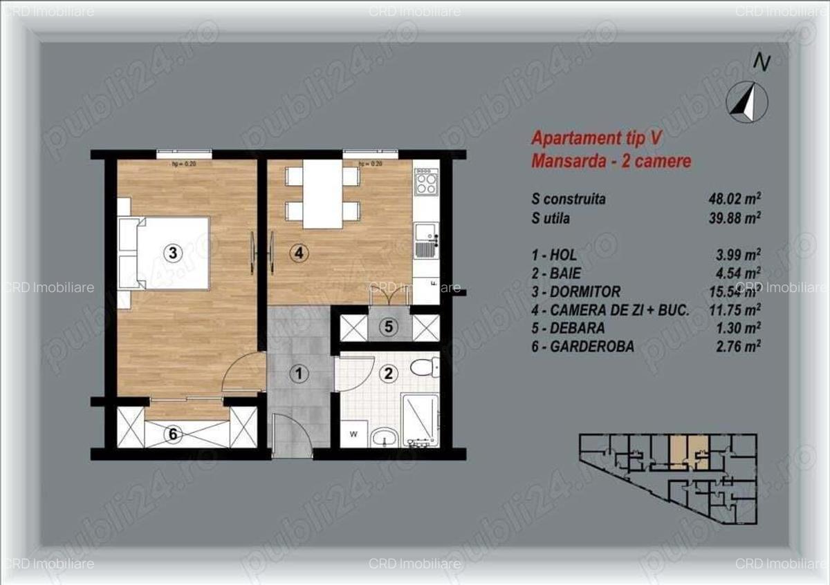 BLOC NOU - zona intersectiei Marinex - apartamente cu 2 camere - 4