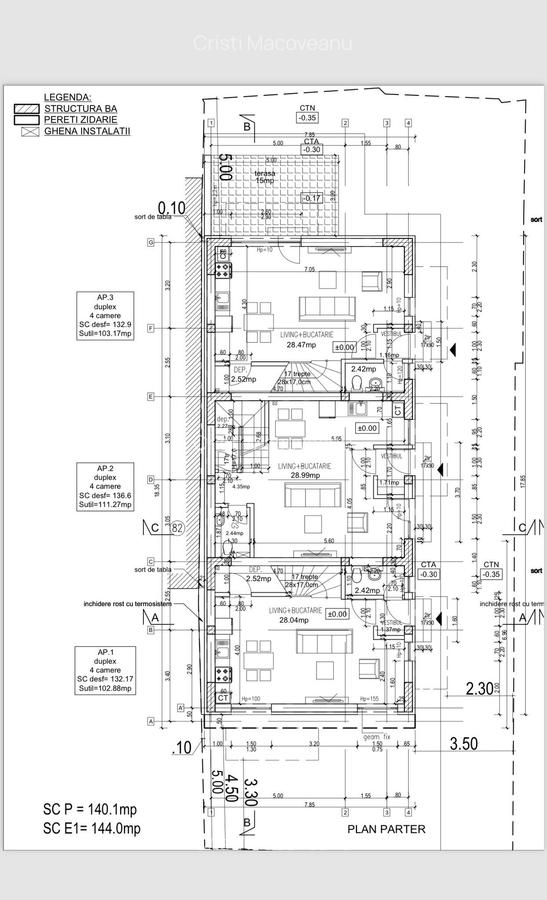 Triplex superb cu 3 apartamente individuale pe 2 nivele P+1+2E in Bucurestii Noi - 16