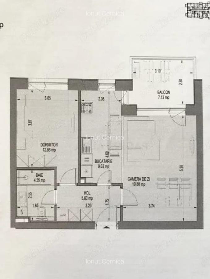 Apartament 2 camere NUSCO CITY cu vedere panoramica - 8