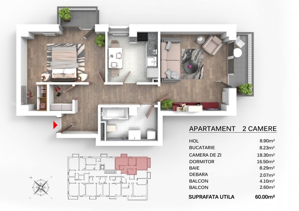 Apartament cu 2 camere decomandat în Triaj - 5