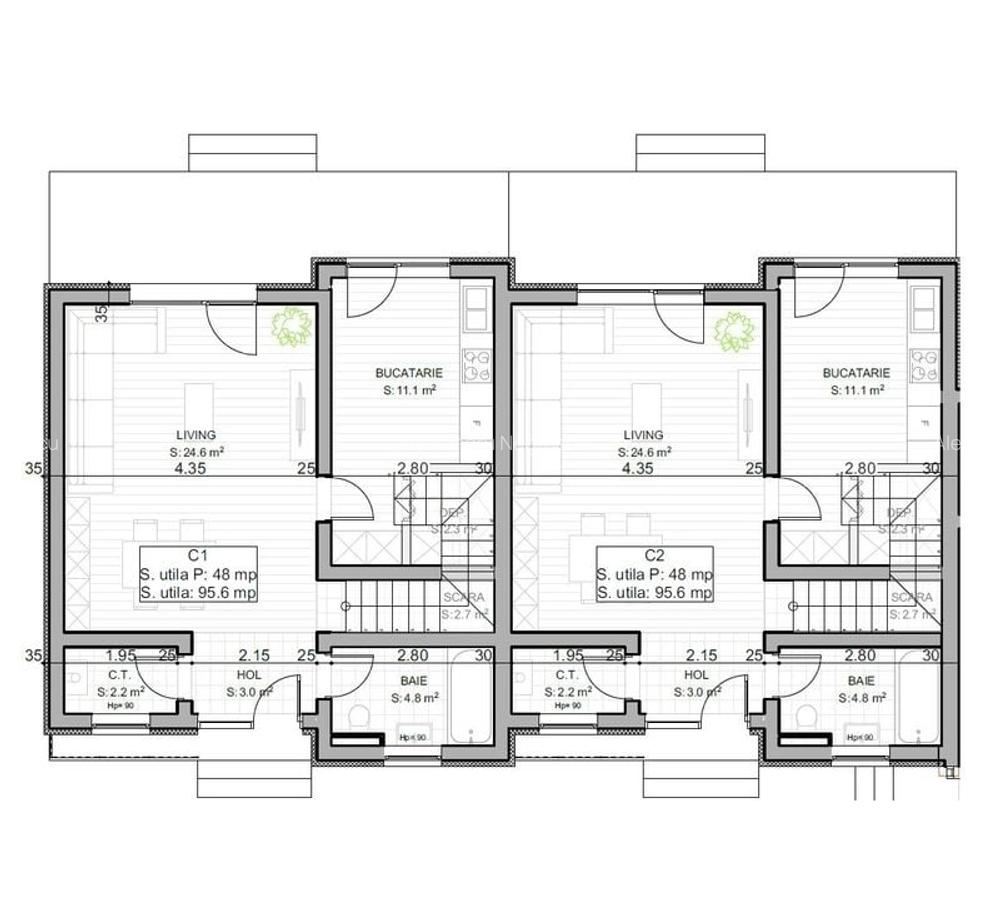 Braytim | Case insiruite | 4 camere | Strazi asfaltate | Comision 0% - 19