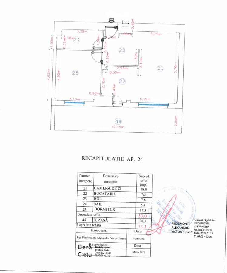 2 camere si GRADINA individuala in Comuna 1 Decembrie, IF - 12