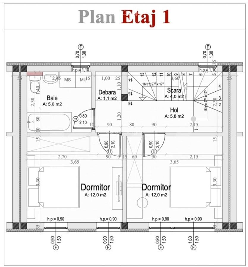 Casa intabulata, 5 cam, 119 mp utili, curte 70 mp – finisata la cheie - 8