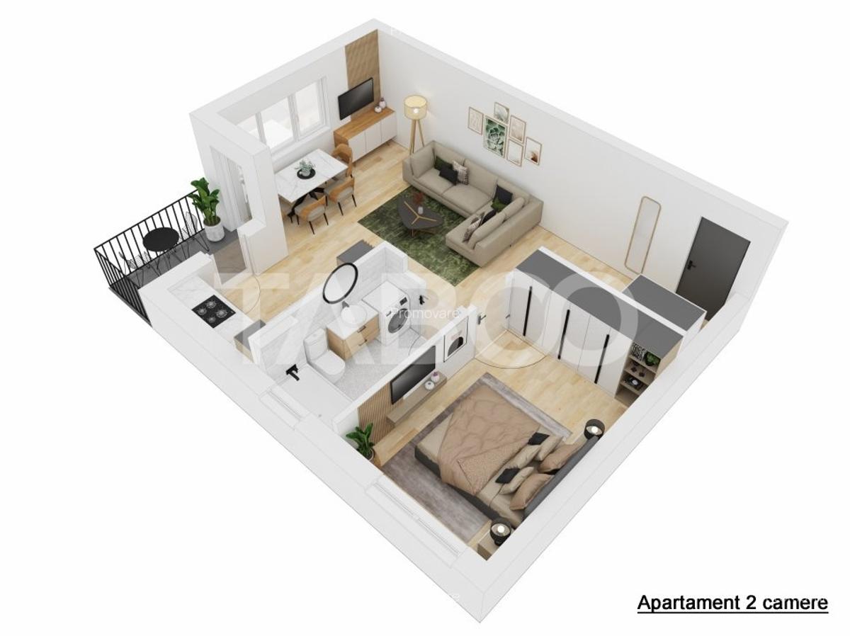 FARA COMISON ! Apartament 2 camere 51 mpu si balcon zona Doamna Stanca - 5