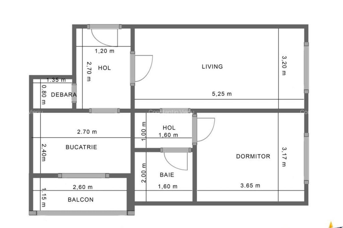 Apartament luminos,2 camere,balcon,boxa, potential design pe - 6