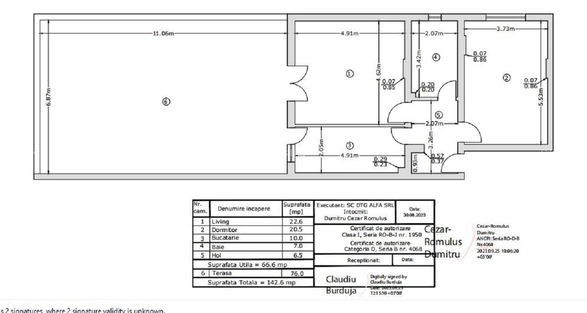 Apartament 2 camere - terasa 76 mp in bloc cu lift Popesti Leordeni - Oltenitei - 3