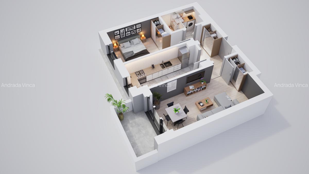 Apartament 2 camere, bloc nou, construcție solidă, parcari subterane și boxe - 16