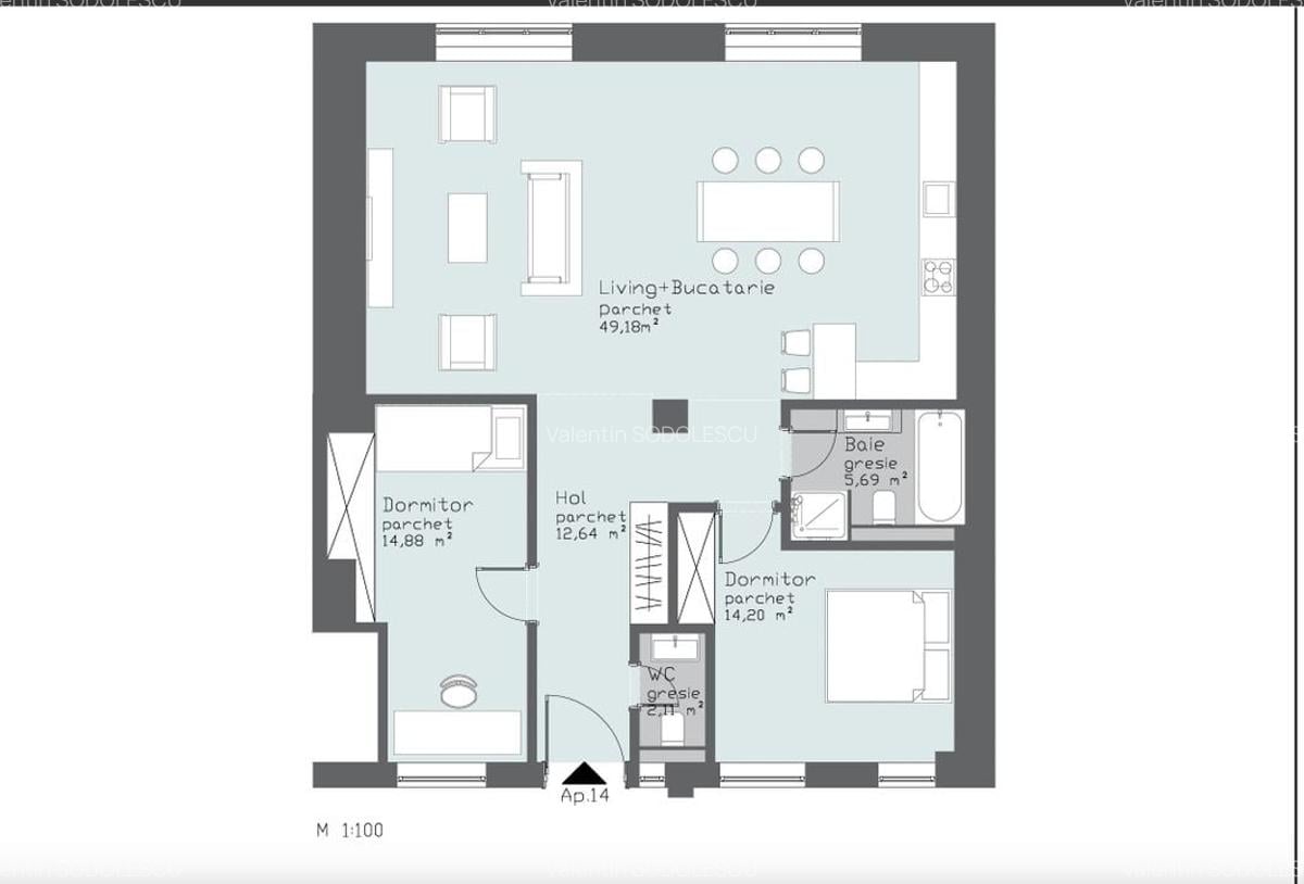 Apartament renovat în clădire istorică - are garaj - 2