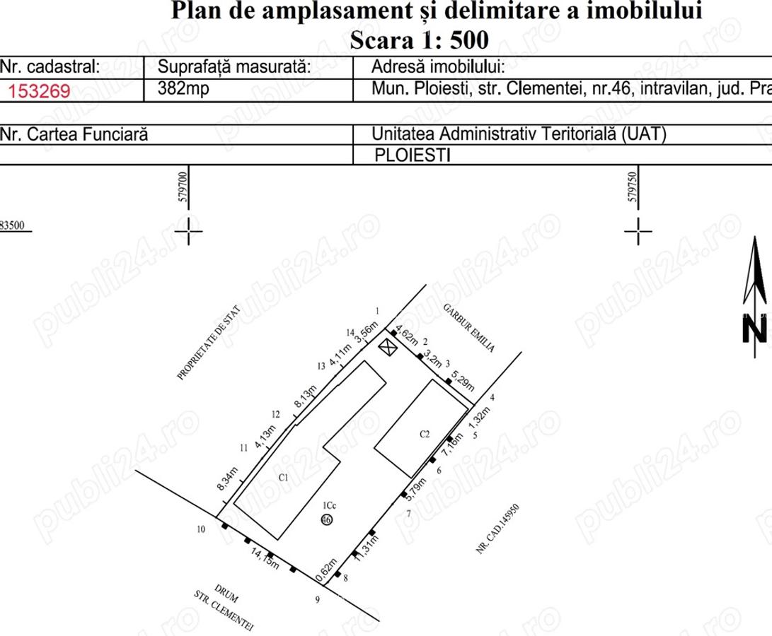 Vand casa renovabila demolabila, teren 382mp, Mihai Viteazu-Caraiman-Republicii. Regim construc?ie p - 1