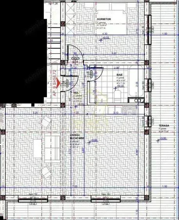 Apartament nou cu 2 camere si terasa 25mp | Torontalului - 10