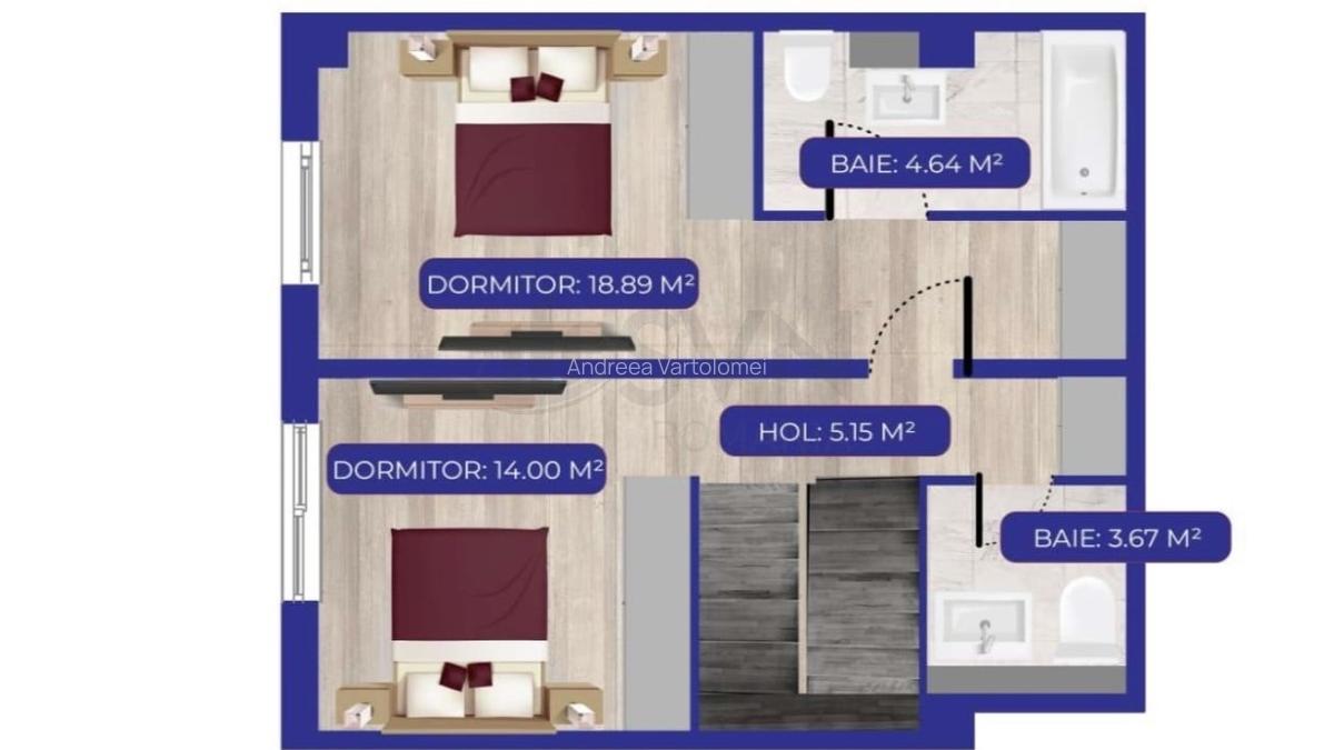 REA1021511 Duplex 3 camere Aviatiei Canton71 - 3