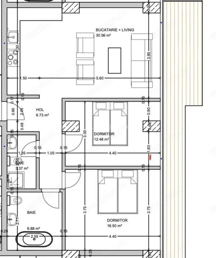 Apartament 3 camere, 76.52 mp, zona Centrala - 4