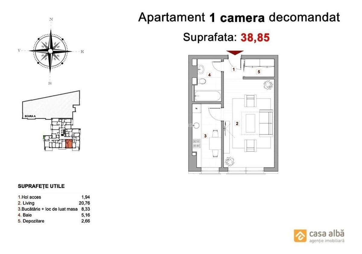Pacurari | Imobil nou 2025 | finisaje premium | 1 camera decomandat | parcare - 2
