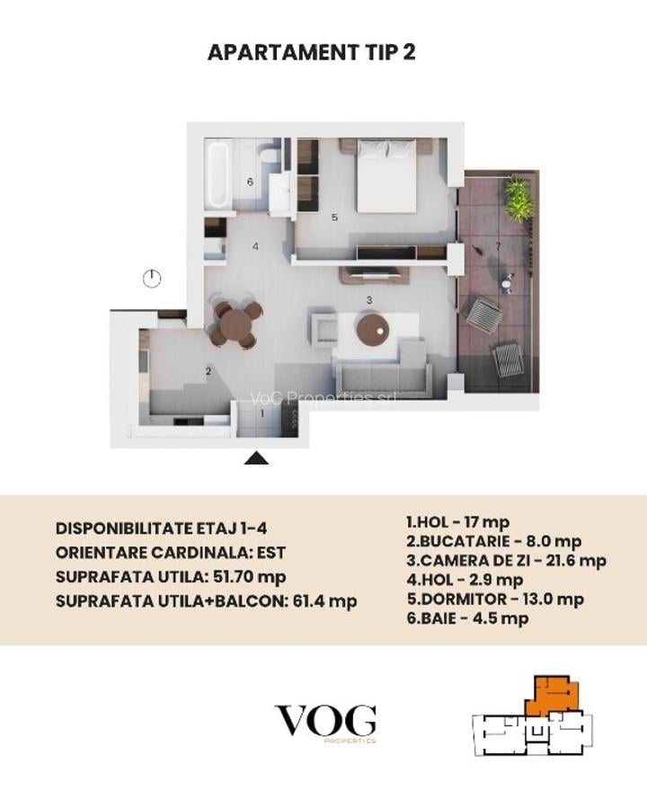 VoG Delea Noua- Decebal 2 camere bloc nou - 10