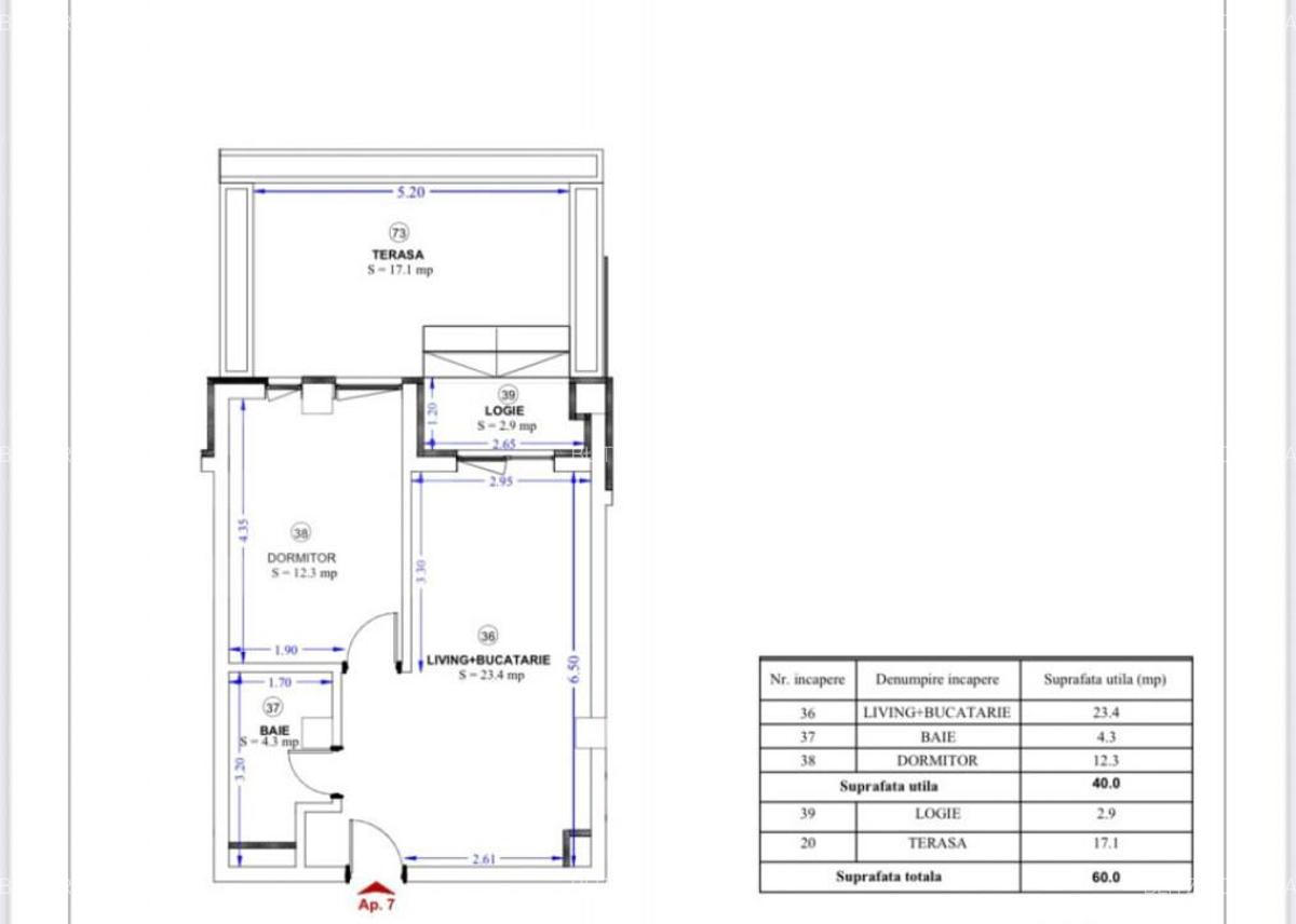 Apartament cu 2 camere, terasa de 17 mp relaxare in zo - 1