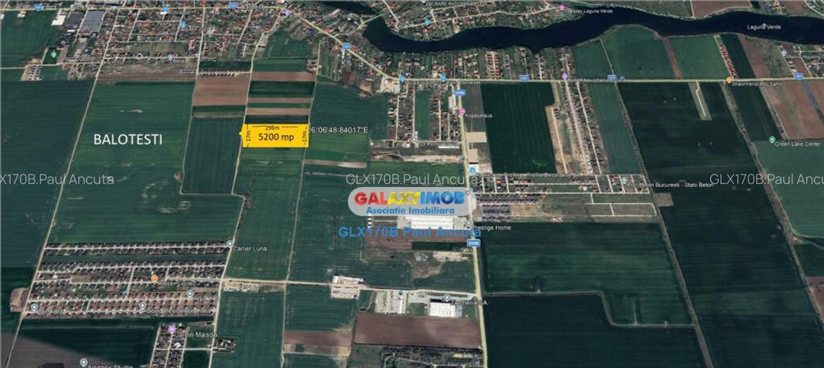 Teren Balotesti 5200 mp acces la 2 drumuri intravilan - 1