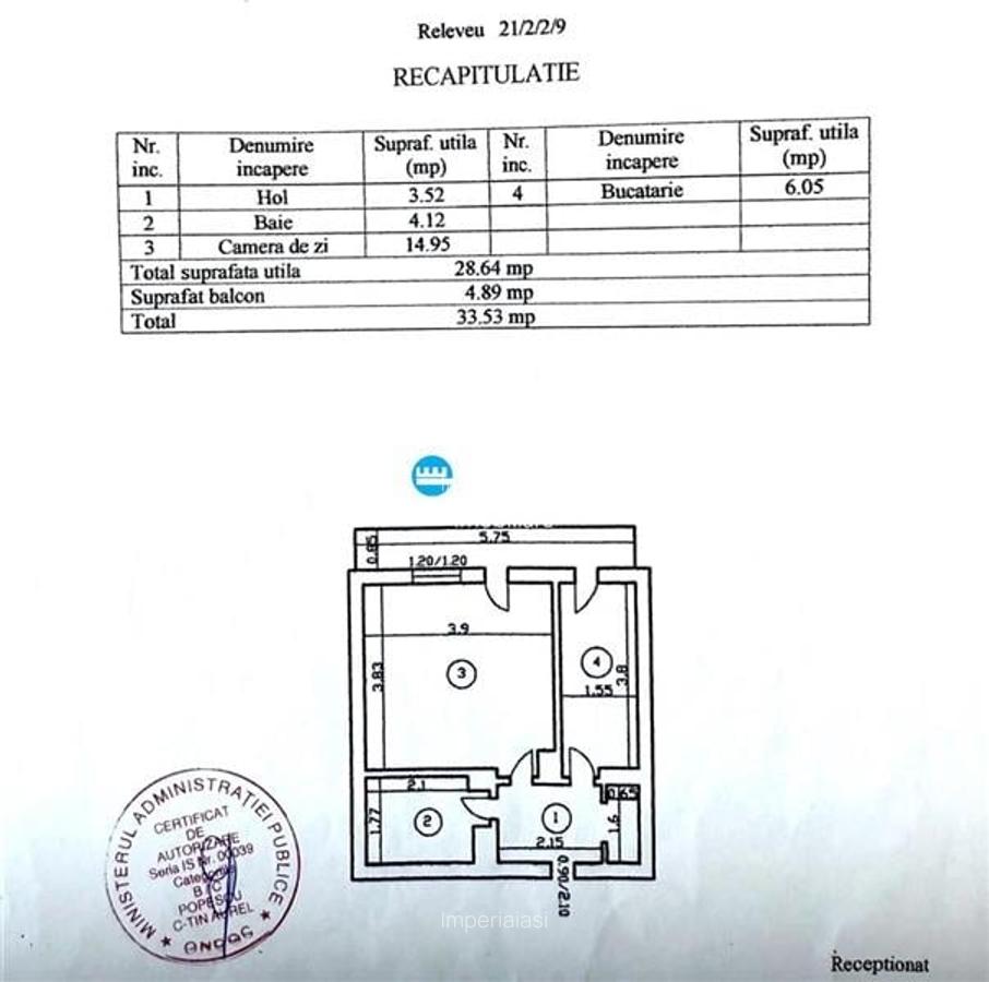 Apartament 1 camera Lunca Cetatuii - 1