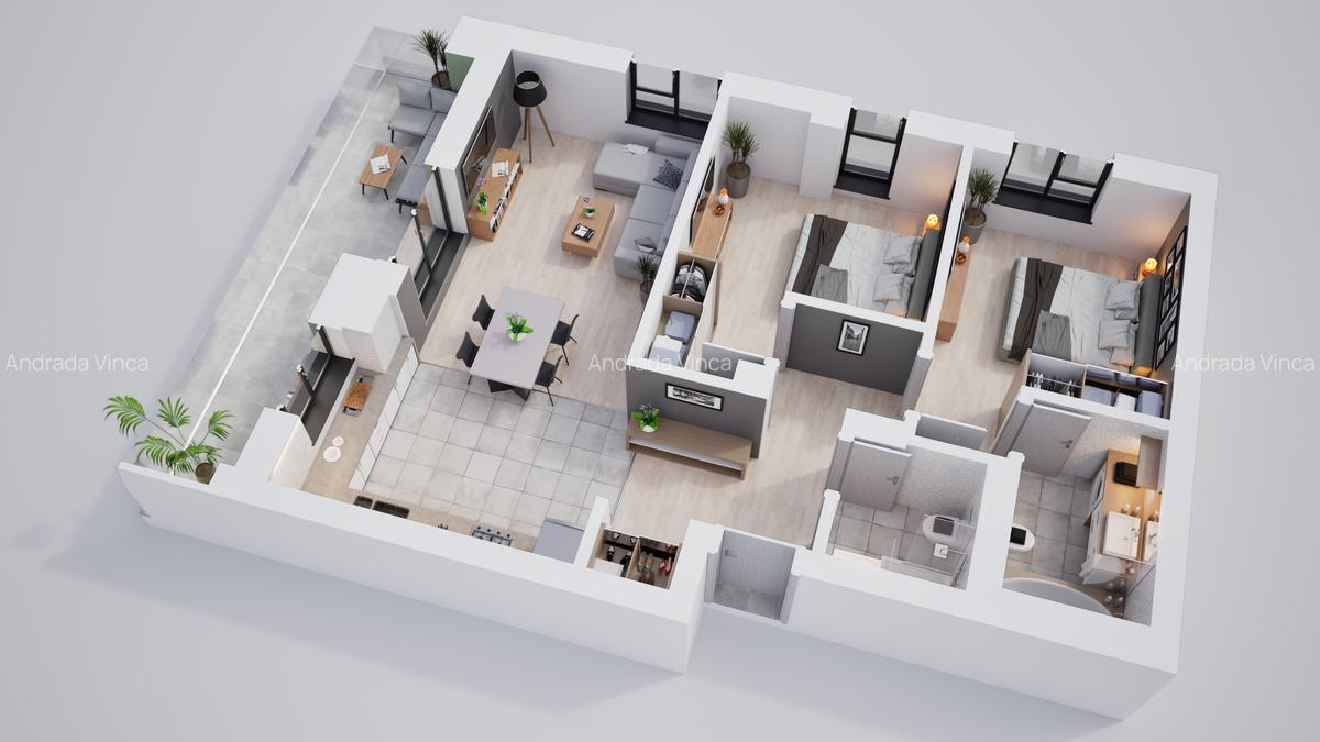 Apartament 3 camere, ansamblu privat cu parc - 4 Apartament 3 camere, ansamblu privat cu parc - 4