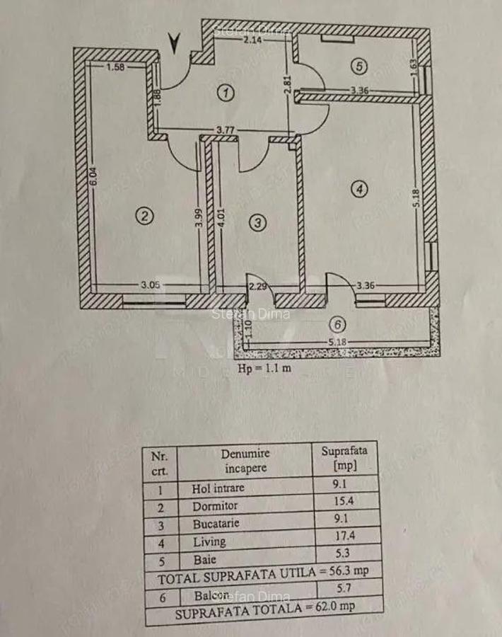 Apartament 2 Camere , Decomandat , Centrala Proprie , Zona Metalurgiei - 15