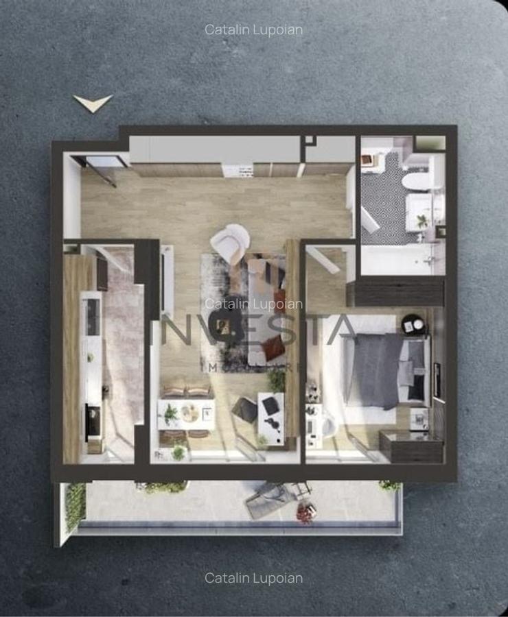 Confort, spațiu și parcare subterană – apartament 2 camere, imobil NOU - 7