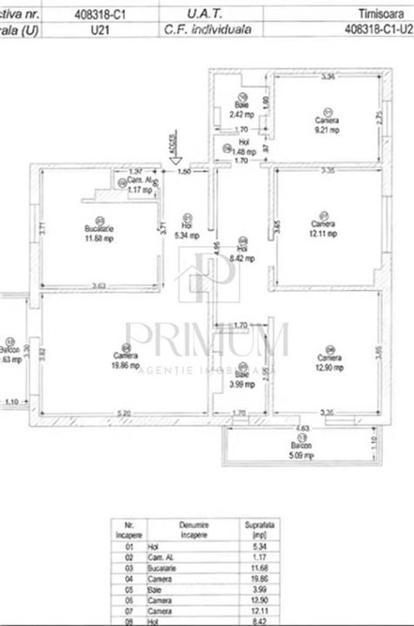 STEAUA - 4 CAM - ETAJ 2 - DECOMANDAT - 2 BAI - 2 BALCOANE - CENTRALA - CLIMA - B - 10