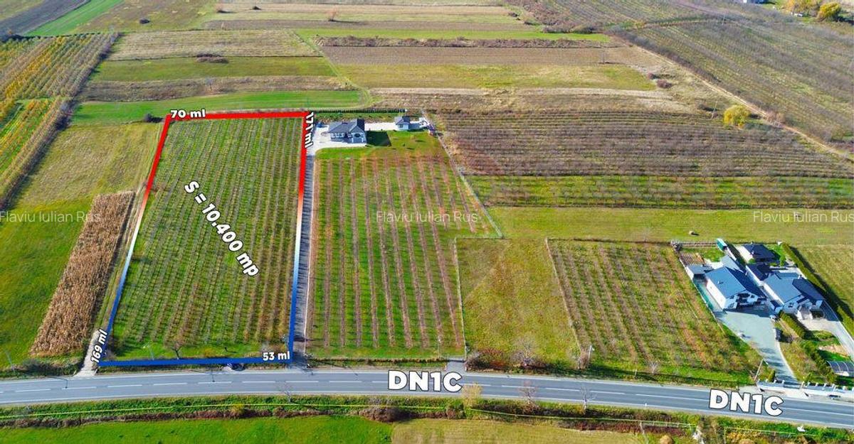 Teren intravilan de vanzare 104 AR front generos la DN Ba... - 4