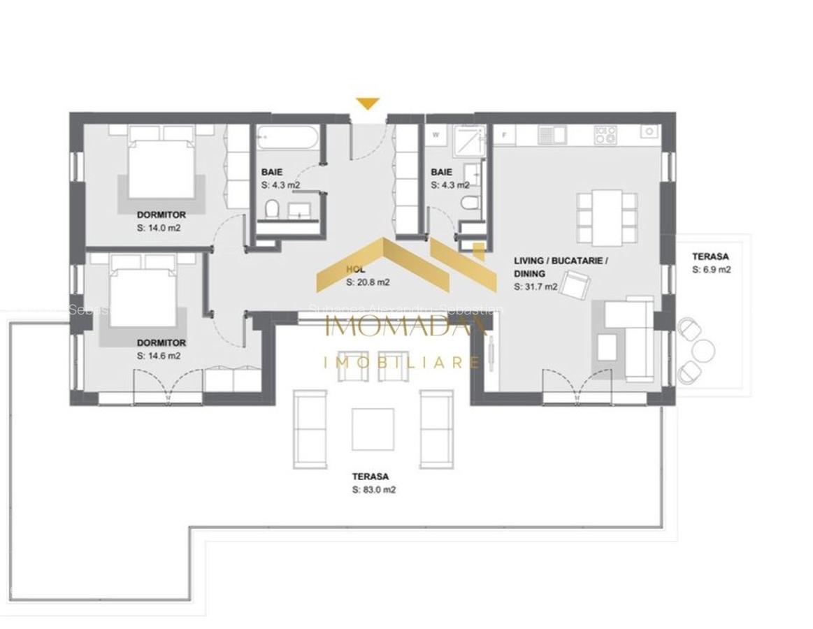 Penthouse Aradului-3 Camere-Centrala Proprie - 11