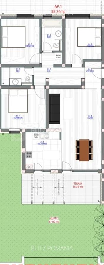 Apartament de vanzare cu 4 camere, 89 mp, zona Torontalului - 5