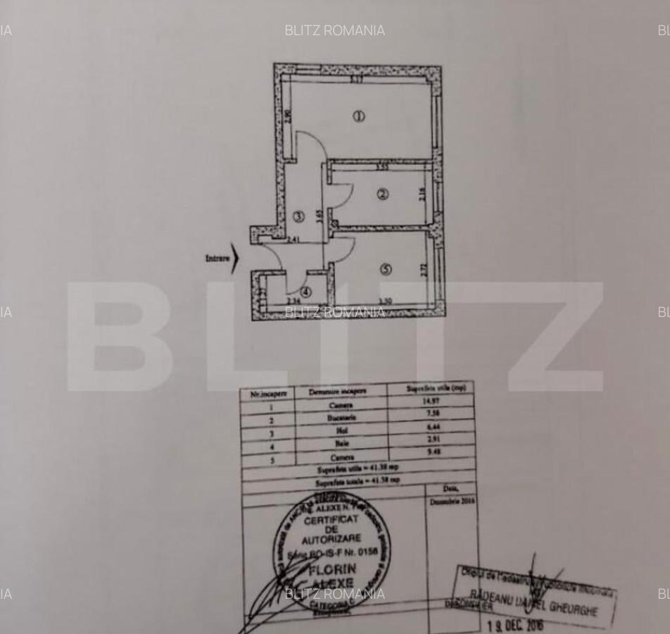 Apartament de 2 camere, decomandat, 42 mp, zona platoul Gala - 10 Apartament de 2 camere, decomandat, 42 mp, zona platoul Gala - 10