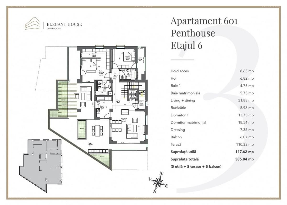 Penthouse Elegant House Centrul Civic - 2